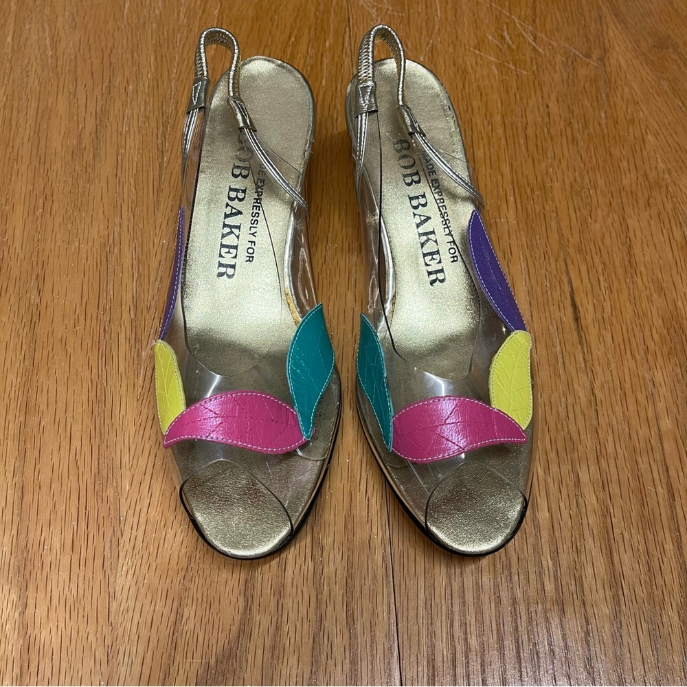 Vintage Bob Baker 1970’s clear peep toe heels| Size 7.5